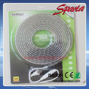 60leds/m 110V/220V led strip light 5m/roll blister packing 5050SMD